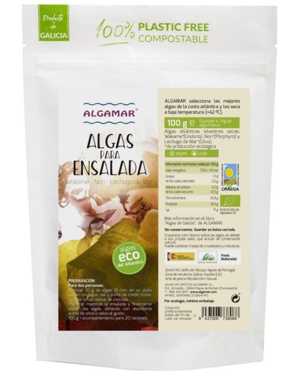 ALGAS PARA ENSALADA ECO  ALGAMAR 100 G