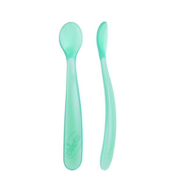 CHICCO CUCHARA SIL AZUL 6M+ 2U