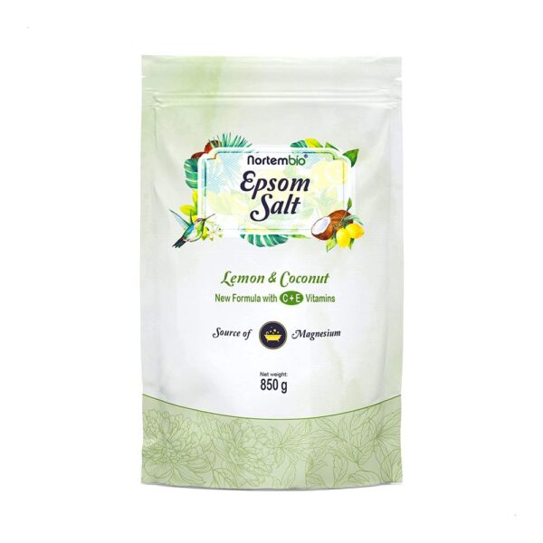 NORTEMBIO SAL DE EPSOM 100% FRAGANCIA LIMÓN Y COCO 850 G