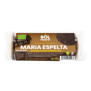 SOL NATURAL GALLETAS ECOLOGICAS MARIA ESPELTA BAÑADAS EN CHOCOLATE 245 G