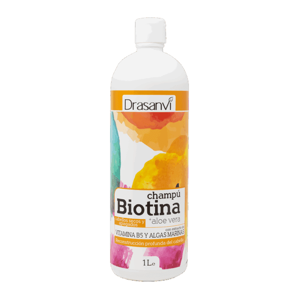 DRASANVI CHAMPU BIOTINA Y ALOE VERA CABELLOS SECOS Y APAGADOS 1 L