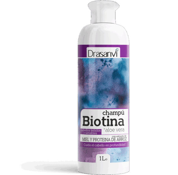 DRASNVI CHAMPU BIOTINA Y ALOE VERA CABELLOS TEÑIDOS Y SENSIBLES 1 L