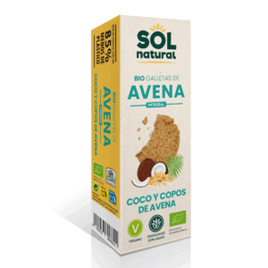 SOL NATURAL BIO GALLETAS DE AVENA INTEGRAL CON COCO Y COPOS DE AVENA 175 G