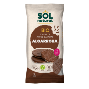 SOL NATURAL BIO TORTAS DE ARROZ BAÑADAS EN ALGARROBA  100 G